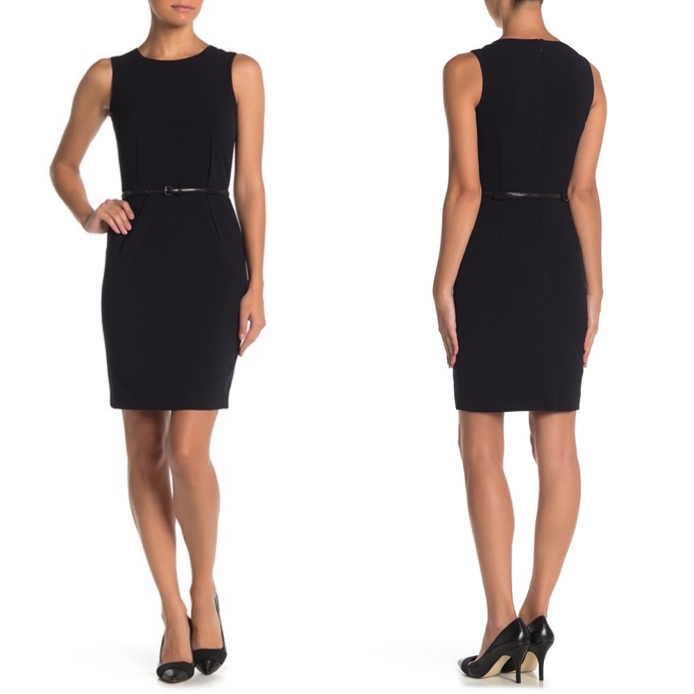 🆕Calvin Klein Women’s Belted Sheath Dress